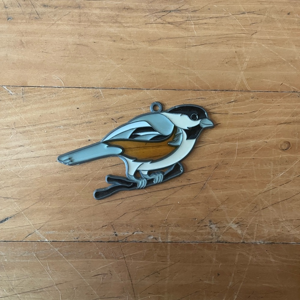 Stained glass hanging bird
